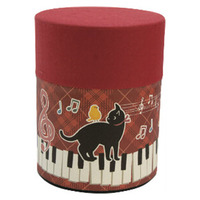 Japanese Tea Canister - Musical Cat 
