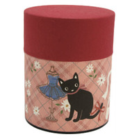 Japanese Tea Canister - Ballet Cat