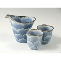 Platinum Peony Japanese Sake Set